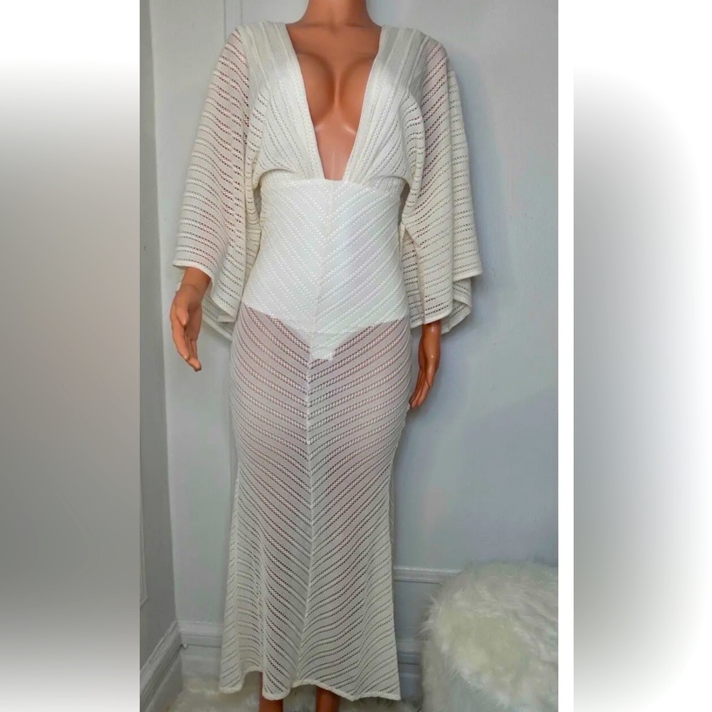 Michael Costello Small Crochet Serinda Dress